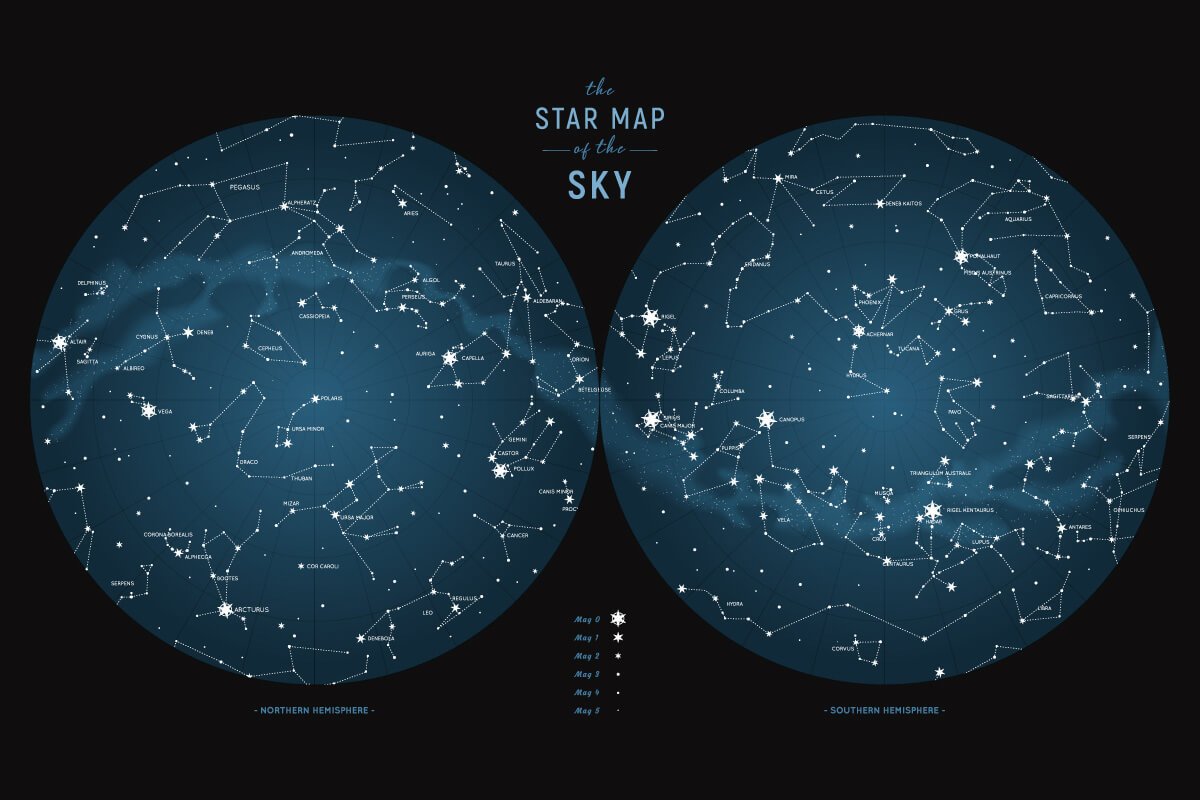 Harta nocturnă a stelelor deasupra Clujului: O călătorie cosmică